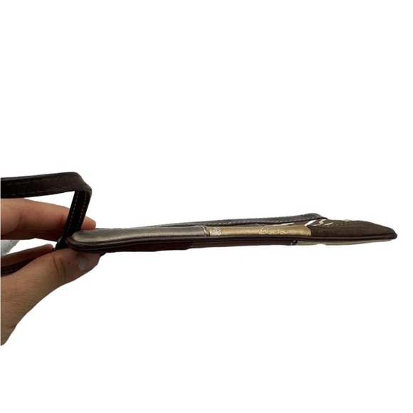 COACH Brown Patchwork Wristlet - Picture 3 of 7